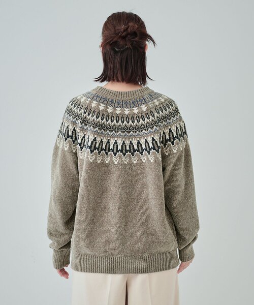 SHOO・LA・RUE(シューラルー)の「◆【洗える】あたたかくて柔らかい もちもちモール柄ニット(ニット/セーター・レディース・アイボリー系4/ブラウン系その他5/ベージュ系その他7・01/02/03/04)」の18枚目の写真