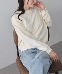 リボンコード刺繍スウェット