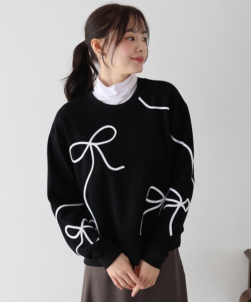 セール】リボンコード刺繍スウェット（スウェット）｜BLUEEAST