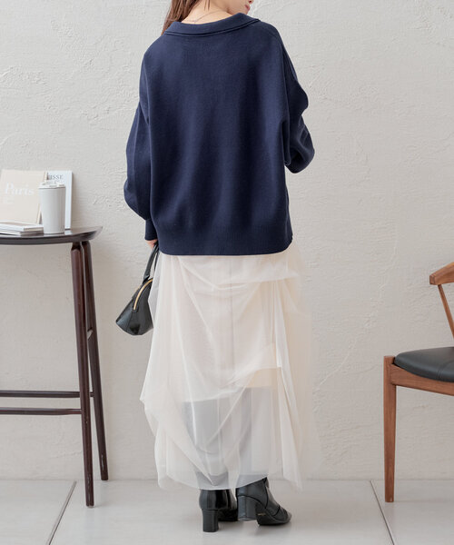 ダブスタSov. / デニムドッキングスキッパーニット DOUBLE STANDARD CLOTHING（ダブルスタンダードクロージング）の