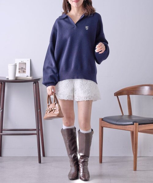 Chico（チコ）の「ダブルカラースキッパーニット（ニット