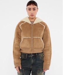 Guess | GUESS Originals Suede Fur Zip Up パーカー レディース(パーカー)