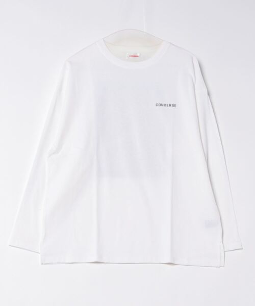 CONVERSE(コンバース)の「【CONVERSE/コンバース】バックプリントロンT(Tシャツ/カットソー・レディース・オフホワイト/ブラック/ホワイト/スミクロ・MEDIUM/LARGE)」の2枚目の写真