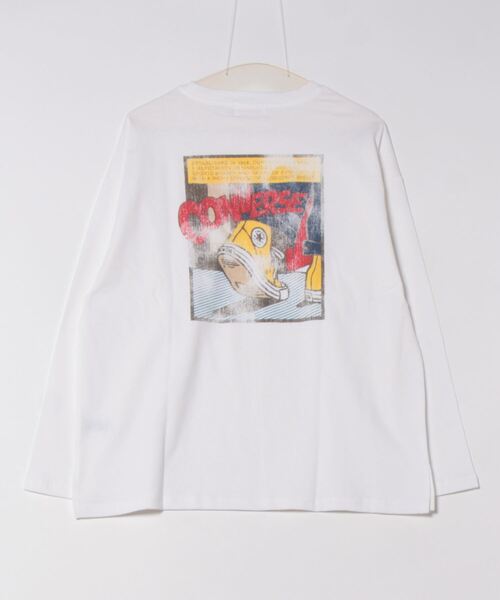 CONVERSE(コンバース)の「【CONVERSE/コンバース】バックプリントロンT(Tシャツ/カットソー・レディース・オフホワイト/ブラック/ホワイト/スミクロ・MEDIUM/LARGE)」の5枚目の写真