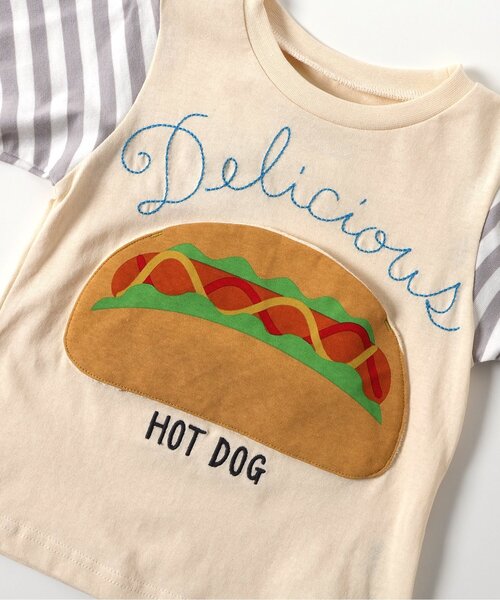BIT'Z（ビッツ）の「FOODポケッタブル長袖Tシャツ（Tシャツ/カットソー・キッズ・キナリ/ブルー・80/90/95/100/110/120）」の15枚目の写真