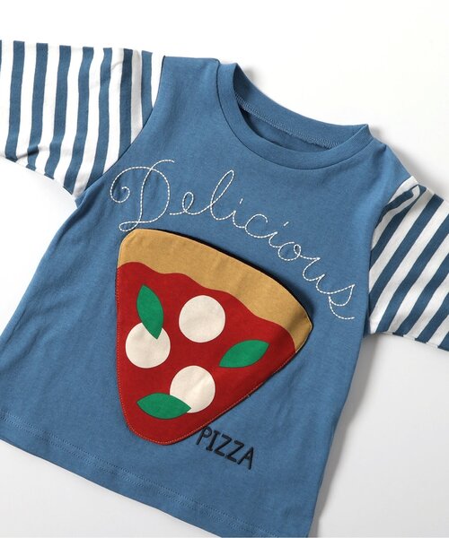 BIT'Z（ビッツ）の「FOODポケッタブル長袖Tシャツ（Tシャツ/カットソー・キッズ・キナリ/ブルー・80/90/95/100/110/120）」の5枚目の写真