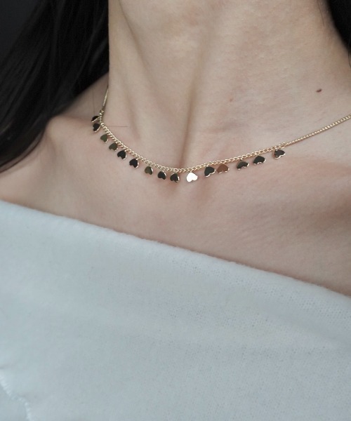 mellowneon（メロウネオン）の「ハートラインネックレス（ネックレス・レディース・ゴールド/シルバー・FREE）」の12枚目の写真