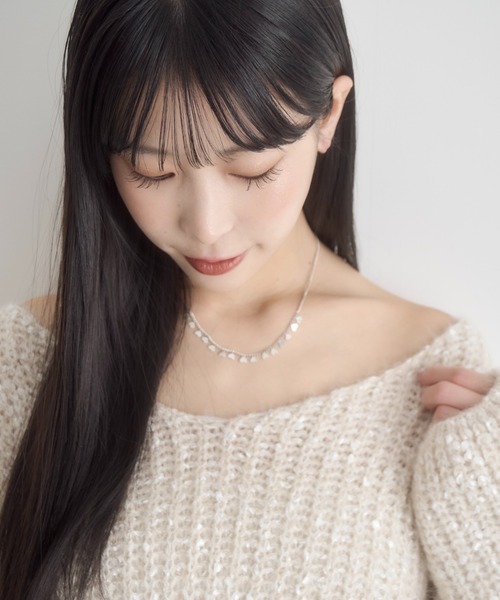 mellowneon（メロウネオン）の「ハートラインネックレス（ネックレス・レディース・ゴールド/シルバー・FREE）」の6枚目の写真