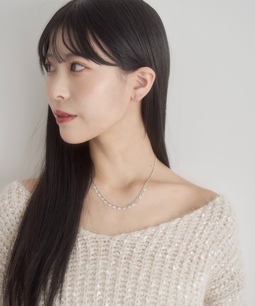 mellowneon（メロウネオン）の「ハートラインネックレス（ネックレス・レディース・ゴールド/シルバー・FREE）」の5枚目の写真