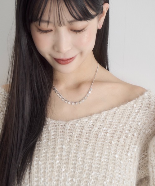 mellowneon（メロウネオン）の「ハートラインネックレス（ネックレス・レディース・ゴールド/シルバー・FREE）」の14枚目の写真