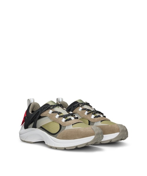 HUGO（ヒューゴ）の「ランニングスタイルスニーカー スエード/メッシュ（スニーカー・メンズ・カーキ/ホワイト・43/40/41/42/44）」の2枚目の写真