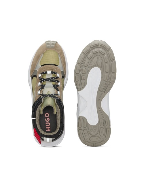 HUGO（ヒューゴ）の「ランニングスタイルスニーカー スエード/メッシュ（スニーカー・メンズ・カーキ/ホワイト・43/40/41/42/44）」の9枚目の写真