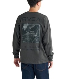 RVCA メンズ PALM BOX LT ロンT/ルーカワイドシルエットバックプリント長袖ロンT