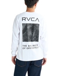 RVCA メンズ PALM BOX LT ロンT/ルーカワイドシルエットバックプリント長袖ロンT