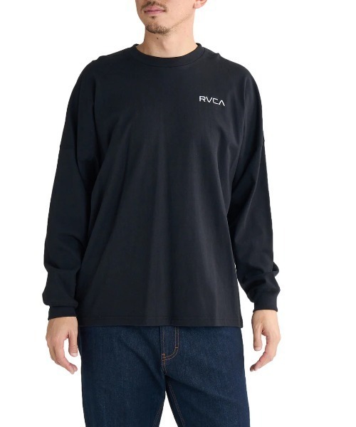 RVCA（ルーカ）の「RVCA メンズ PALM BOX LT ロンＴ/ルーカワイドシルエットバックプリント長袖ロンT（Tシャツ/カットソー・メンズ・ブラック/ブラック系その他/ホワイト/ライトグレー/グリーン系その他・SMALL/MEDIUM/LARGE/X-LARGE）」の9枚目の写真