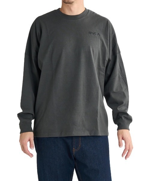 RVCA（ルーカ）の「RVCA メンズ PALM BOX LT ロンＴ/ルーカワイドシルエットバックプリント長袖ロンT（Tシャツ/カットソー・メンズ・ブラック/ブラック系その他/ホワイト/ライトグレー/グリーン系その他・SMALL/MEDIUM/LARGE/X-LARGE）」の12枚目の写真