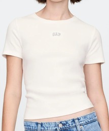 GAP | モダン クロップド Gapロゴtシャツ(Tシャツ/カットソー)