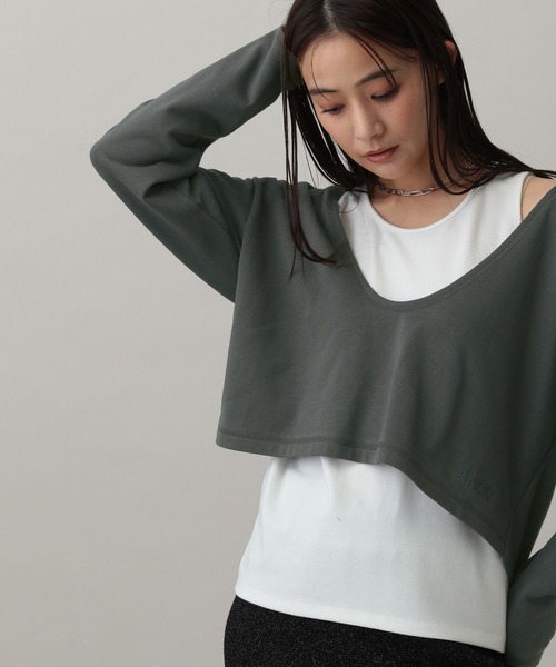 MOKUA3ページ セール】MATINEE LINE/Wフロントレイヤードプルオーバー/288779