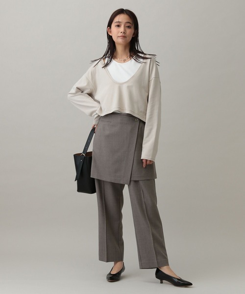 GLOBAL WORK(グローバルワーク)の「MATINEE LINE/Wフロントレイヤードプルオーバー/288779(Tシャツ/カットソー・レディース・スミクロ/ナチュラル/杢グレー・MEDIUM/LARGE)」の16枚目の写真