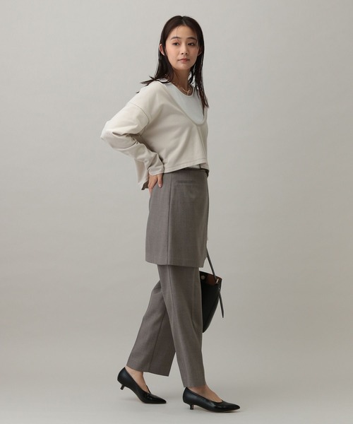 GLOBAL WORK(グローバルワーク)の「MATINEE LINE/Wフロントレイヤードプルオーバー/288779(Tシャツ/カットソー・レディース・スミクロ/ナチュラル/杢グレー・MEDIUM/LARGE)」の17枚目の写真