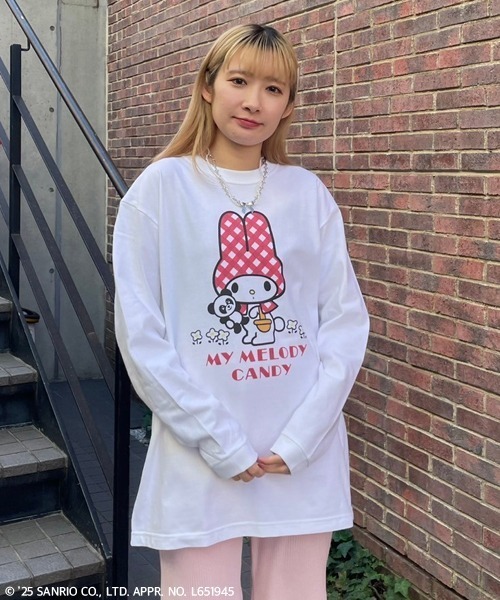 Candy Stripper(キャンディストリッパー)の「【MY MELODY】HUGGING PEPE L/S Tシャツ(Tシャツ/カットソー・レディース・ピンク/オフホワイト/レッド・FREE)」の19枚目の写真