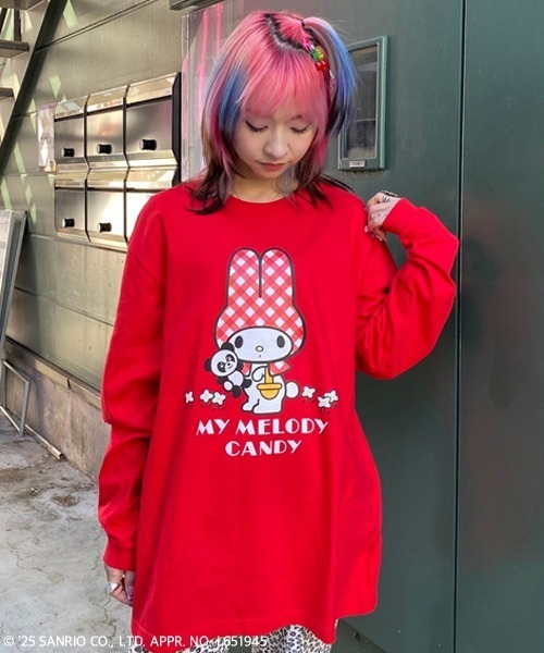 Candy Stripper(キャンディストリッパー)の「【MY MELODY】HUGGING PEPE L/S Tシャツ(Tシャツ/カットソー・レディース・ピンク/オフホワイト/レッド・FREE)」の9枚目の写真
