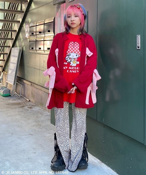 Candy Stripper(キャンディストリッパー)の「【MY MELODY】HUGGING PEPE L/S Tシャツ(Tシャツ/カットソー・レディース・ピンク/オフホワイト/レッド・FREE)」の11枚目の写真