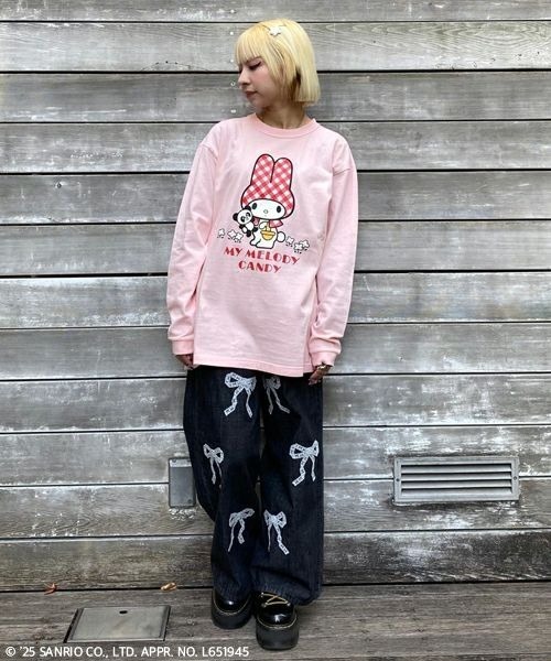 Candy Stripper(キャンディストリッパー)の「【MY MELODY】HUGGING PEPE L/S Tシャツ(Tシャツ/カットソー・レディース・ピンク/オフホワイト/レッド・FREE)」の21枚目の写真