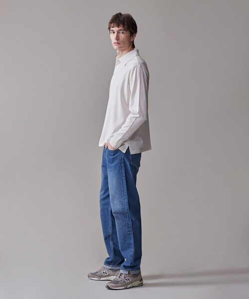 J.PRESS(ジェイプレス)の「【きちんと感 × ニットのような柔らかな着心地】フレックスジャージ ポロシャツ(ポロシャツ・メンズ・ネイビー系1/アイボリー系/グレー系・MEDIUM/LARGE/X-LARGE)」の6枚目の写真