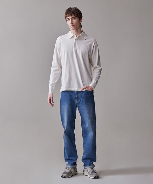 J.PRESS(ジェイプレス)の「【きちんと感 × ニットのような柔らかな着心地】フレックスジャージ ポロシャツ(ポロシャツ・メンズ・ネイビー系1/アイボリー系/グレー系・MEDIUM/LARGE/X-LARGE)」の5枚目の写真