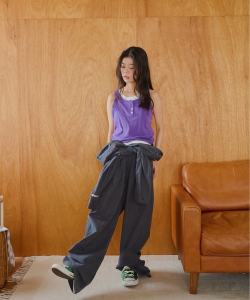 木漏れ日のジャンプスーツ グレー コモンガルプロダクト 木漏れ日のジャンプスーツ（つなぎ/オールインワン）｜common