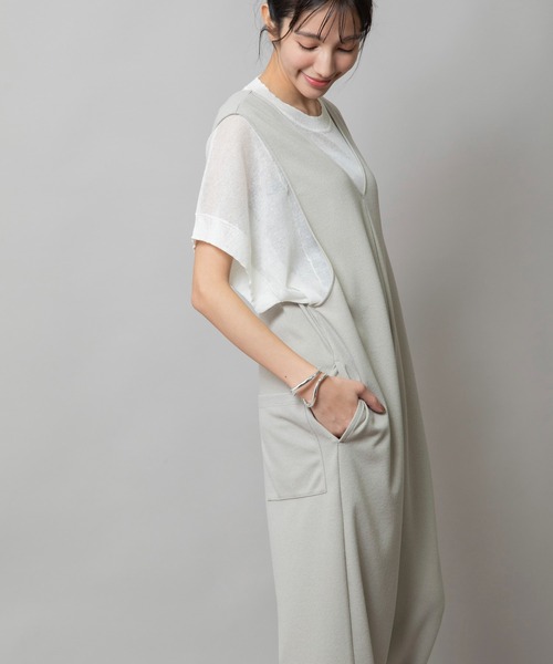 Munich(ミューニック)の「ブークレーダンボールコンビネゾン(つなぎ/オールインワン・レディース・グレイッシュベージュ/ブラック/ダークグレー・S/M)」の11枚目の写真