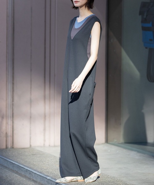 Munich(ミューニック)の「ブークレーダンボールコンビネゾン(つなぎ/オールインワン・レディース・グレイッシュベージュ/ブラック/ダークグレー・S/M)」の22枚目の写真