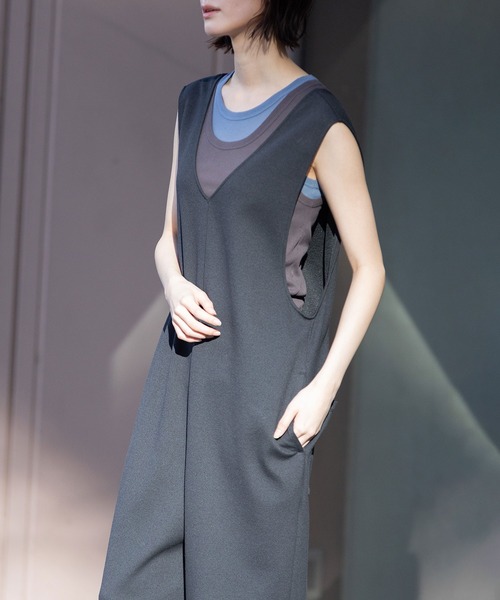 Munich(ミューニック)の「ブークレーダンボールコンビネゾン(つなぎ/オールインワン・レディース・グレイッシュベージュ/ブラック/ダークグレー・S/M)」の18枚目の写真