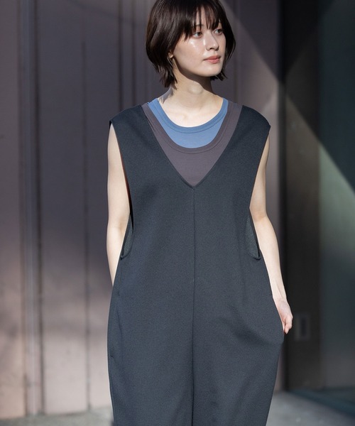 Munich(ミューニック)の「ブークレーダンボールコンビネゾン(つなぎ/オールインワン・レディース・グレイッシュベージュ/ブラック/ダークグレー・S/M)」の20枚目の写真