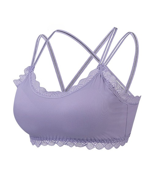 SAISON DE PAPILLON（セゾンドパピヨン）の「レース&バッククロスブラトップ（インナーウェア/肌着・レディース・ホワイト/ブラック/グレー/グリーン/ラベンダー・M）」の5枚目の写真