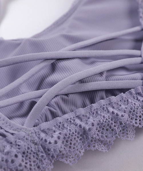 SAISON DE PAPILLON（セゾンドパピヨン）の「レース&バッククロスブラトップ（インナーウェア/肌着・レディース・ホワイト/ブラック/グレー/グリーン/ラベンダー・M）」の15枚目の写真