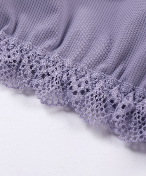 SAISON DE PAPILLON（セゾンドパピヨン）の「レース&バッククロスブラトップ（インナーウェア/肌着・レディース・ホワイト/ブラック/グレー/グリーン/ラベンダー・M）」の16枚目の写真