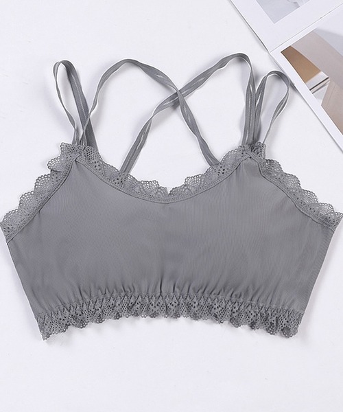 SAISON DE PAPILLON（セゾンドパピヨン）の「レース&バッククロスブラトップ（インナーウェア/肌着・レディース・ホワイト/ブラック/グレー/グリーン/ラベンダー・M）」の8枚目の写真