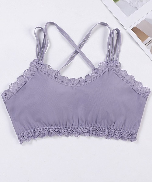 SAISON DE PAPILLON（セゾンドパピヨン）の「レース&バッククロスブラトップ（インナーウェア/肌着・レディース・ホワイト/ブラック/グレー/グリーン/ラベンダー・M）」の12枚目の写真