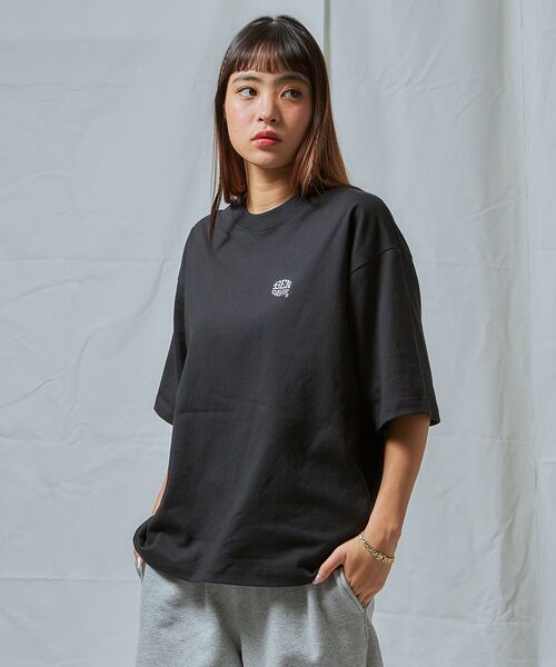BEN DAVIS（ベンデイビス）の「【BEN DAVIS（ベンデイビス）】ELLIPSE EMB CROPPED TEE / Tシャツ 半袖 ワンポイント 短丈 クルーネック（Tシャツ/カットソー・メンズ・ダークグリーン/ブラック/ネイビー・MEDIUM/LARGE/X-LARGE）」の5枚目の写真