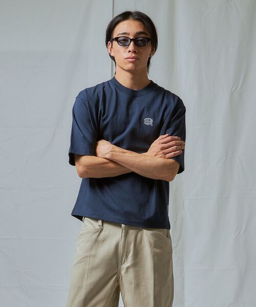 BEN DAVIS（ベンデイビス）の「【BEN DAVIS（ベンデイビス）】ELLIPSE EMB CROPPED TEE / Tシャツ 半袖 ワンポイント 短丈 クルーネック（Tシャツ/カットソー・メンズ・ダークグリーン/ブラック/ネイビー・MEDIUM/LARGE/X-LARGE）」の8枚目の写真
