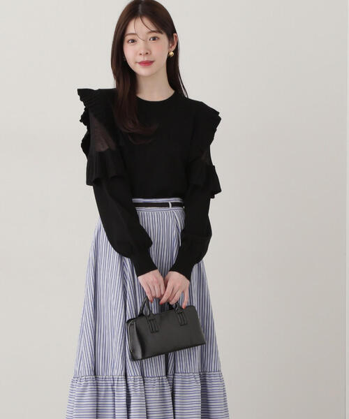 PROPORTION BODY DRESSING - 今期新品 完売品 プロポーション ラッフルニットトップス セール】ラッフルスリーブニット / 1215170307（ニット/セーター
