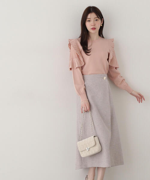 PROPORTION BODY DRESSING - 今期新品 完売品 プロポーション ラッフルニットトップス セール】ラッフルスリーブニット / 1215170307（ニット/セーター