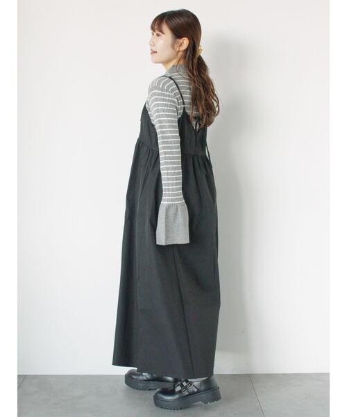 ehka sopo(エヘカソポ)の「ボーダー襟付リブカーディガン(カーディガン/ボレロ・レディース・ブルー/モカ/キナリ/グレー・F)」の18枚目の写真