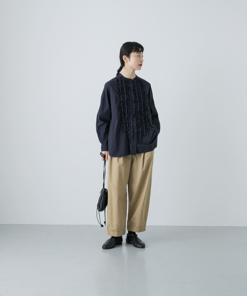 かぐれ コットンフリルワイドシャツ　アーバンリサーチドアーズ かぐれ（カグレ）の「コットンフリルワイドシャツ（シャツ/ブラウス