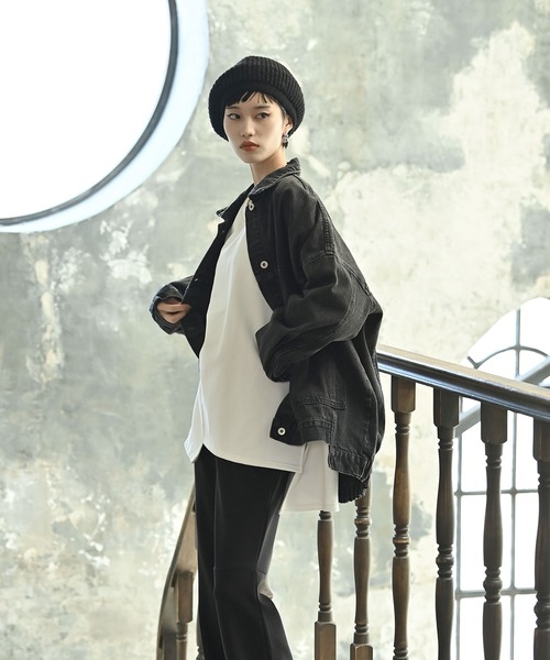 funda mine（ファンダマイン）の「fundamine ウール混 ベレー帽（ハンチング/ベレー帽・レディース・グレー/ブラック・FREE）」の5枚目の写真