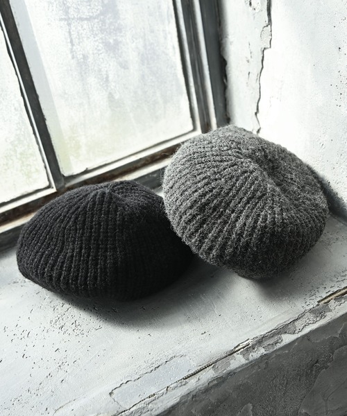funda mine（ファンダマイン）の「fundamine ウール混 ベレー帽（ハンチング/ベレー帽・レディース・グレー/ブラック・FREE）」の7枚目の写真