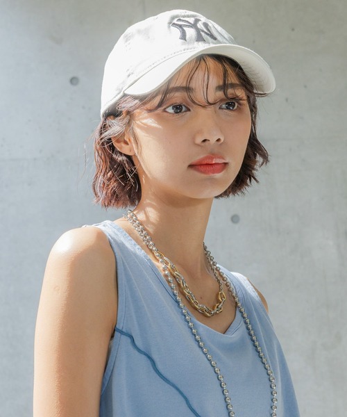 PAGEBOY（ページボーイ）の「【NEWERA】9TWENTY（キャップ・レディース・ブラック/オフホワイト/ベビーピンク/パープル/ネイビー/ダークブラウン/ホワイト系その他4/ワインレッド・MEDIUM）」の18枚目の写真