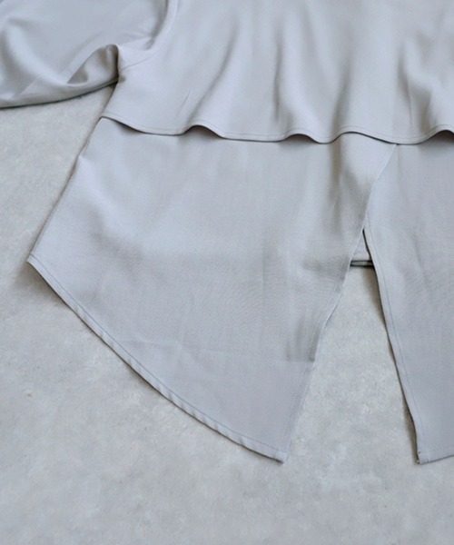 antiqua(アンティカ)の「レイヤードデザインシャツ(シャツ/ブラウス・レディース・グレー/ブラック・ONESIZE)」の22枚目の写真
